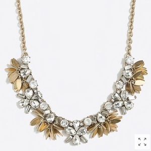 NWT JCrew Bouquet Crystal & Gold Necklace